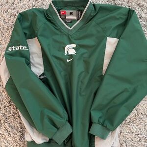 Nike Green and Gray Pullover Jacket